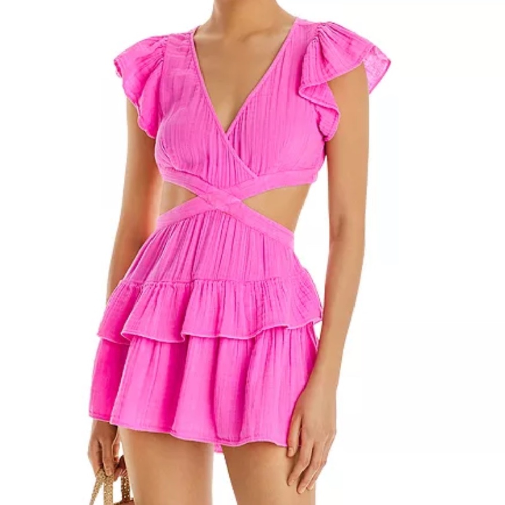Hot Pink LoveShackFancy Mini Dress